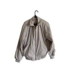 Vintage St. John's‎ Bay Men's Size Large Bomber Aviator Zip Up Jacket 80s 90s